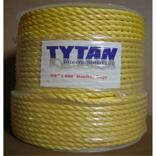 Tytan International Tytan International PP1450YMSP Poly Rope; Yellow - 0.25 in. x 50 ft. PP1450YMSP